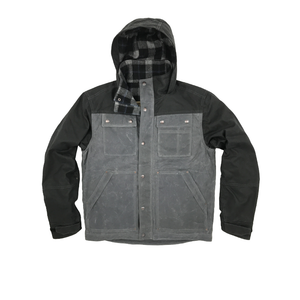 Electric Company Waxed Parka- Cement / Black